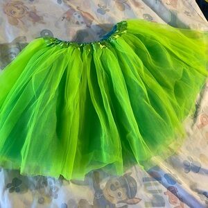 Vibrant Green Tulle Skirt size /5 reversible tutu